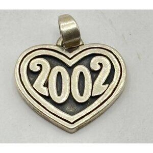 James Avery 925 Sterling Silver 2002 Heart Charm
